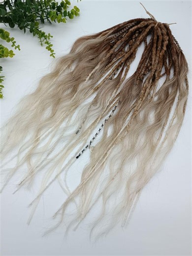 Braids & Dreads Extensions. DE \ SE Ombre Viking Dreadlocks, Double \ Single Ended Loc Extensions, Synthetic Dreadlock Accessories as a Gift - Etsy