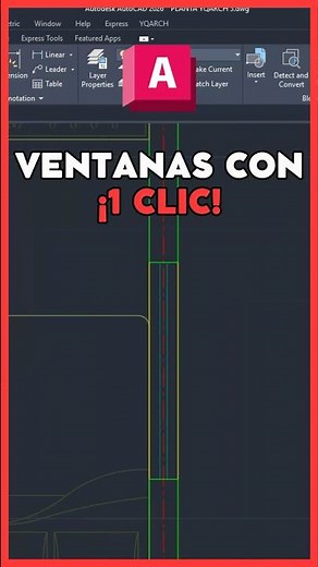 🚀 How to Draw Windows in AutoCAD - (With One Click) #autocad #yqarch #architecture