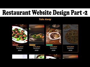 Restaurant Website Part 2 | Food Ordering Website design using bootstrap | Food ordering Website