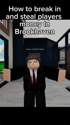 how to break in and steal players money in Brookhaven tutorial.