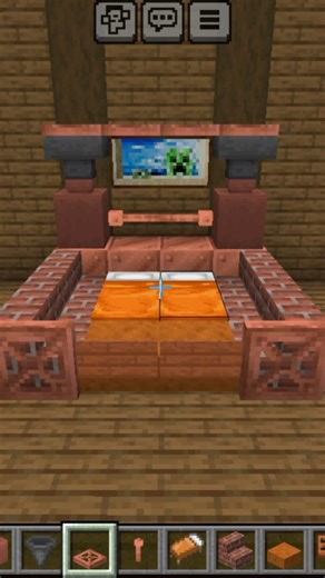 Minecraft Orange Bed || Royal Gaming #minecraft #shortsfeed