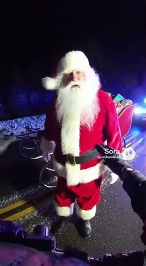 CAUGHT ON CAMERA: Santa getting arrested! 📸 Live footage #Santaarrested #Santadetained
