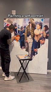 401K views · 21K reactions | A large self portrait painting that...