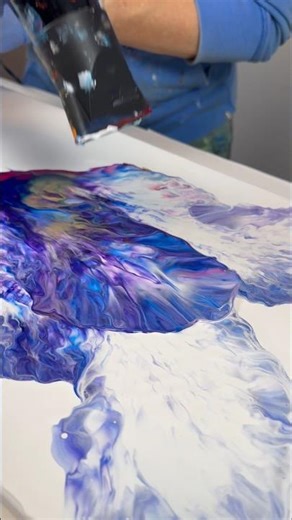 AMAZING FLUID ART!🫗 Abstract Dutch Pour Painting #acrylicpainting #fluidart #shorts #abstractart