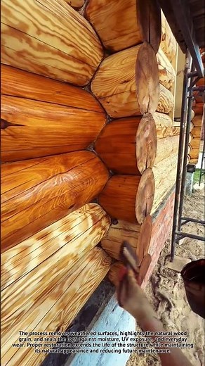 Impressive Craftsmanship For Beautiful Log Home Maintenance. #LogCabin #Woodworking