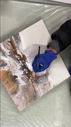 Celestial Ocean Abstract Painting | Fluid Art, Acrylic Pour Painting | Abstract Art (No Silicone)