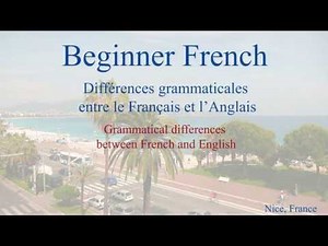 Beginner French - Grammatical differences between French and English