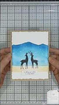 Winter Card Magic with Just Ink and a Stencil ✨