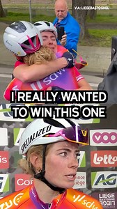 What a moment for Demi Vollering after wining all three Ardennes classics! ❤️ #LBLWomen #DemiVollering | NBC Sports Cycling