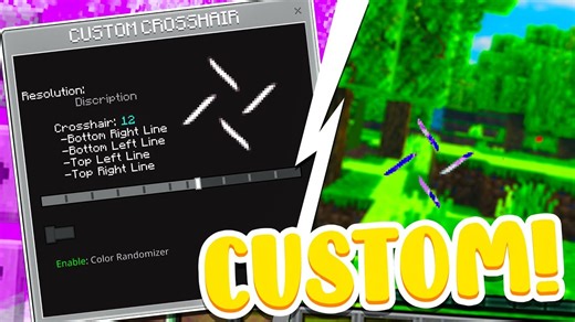 Custom crosshair MCPE mod! (Minecraft Bedrock)