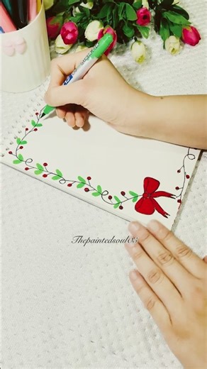 DIY frontpage design for school projects🎀#thepaintedsoul05 #art #shorts #viral #borderdesign #yt