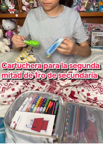 Cartuchera para la segunda mitad de 1ro de secundaria #maternidadconile #momblogger #school #daughter #colegio
