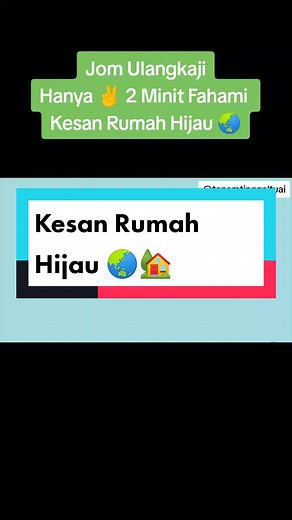 Apakah Kesan Rumah Hijau? Dapatkan Jawapan Dalam Video Ini!