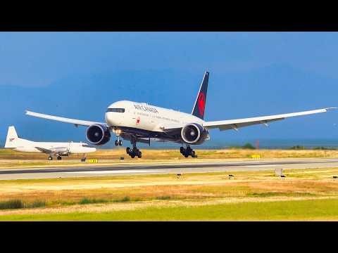 1 HOUR PLANE SPOTTING at VANCOUVER Airport from CLOSE UP | 4K | Aircraft LANDINGS & TAKEOFFS at YVR