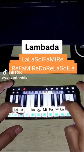 Learn Lambada Piano on Your Mobile Device