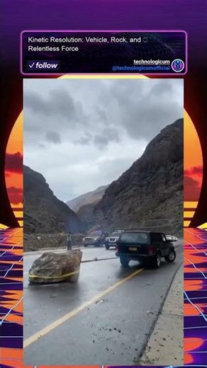 Kinetic Resolution: Vehicle, Rock, and Relentless Force