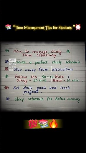How to manage study time ! #timemanagement #smartstudy #routines #studymotivation #education