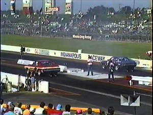 Round 2 of class 1990 1992 US Nationals NHRA modified and super stock drag racing