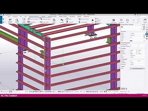 Modeling a Warehouse in Tekla Structure | Final Part-37 | NC File Creation