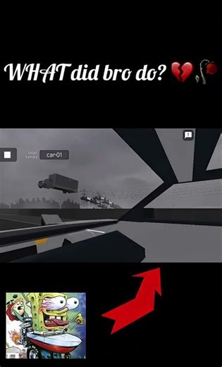WHAT did bro do?💔🥀 | car crash studio | song is: mirrors demo | #roblox #carcrashstudio #robloxfunny