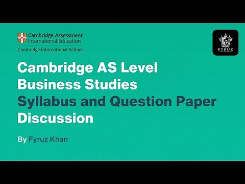 Cambridge AS Level Business Studies Syllabus and Question Paper Discussion