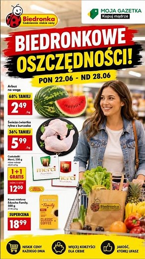 Biedronkowe oszczędności 👉 CODZIENNIE NISKIE CENY 🥔 Ziemniaki 1,49zł | 22.06 - 28.06
