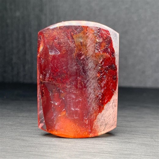 Natural Clear Quartz red Hematoid quartz hand carve crystal