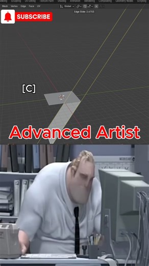 Beginners vs Advanced: Edge Slide #blender #b3d #3d