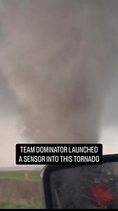 Team Dominator launched a sensor into this violent #tornado by air cannon south of St Paul, Nebraska #Dominator #stormchasing