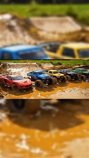 Insane RC Car Mud Racing 🏎️💨 Who Will Take the Win?! #shorts #racing