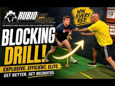Long Snapping Blocking Drill (Great Drill to Get You Head Up Quicker)