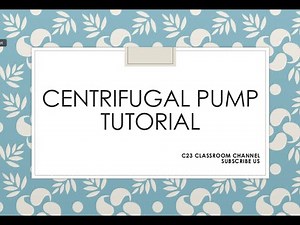 Centrifugal Pump Tutorial 08 - Velocity triangle, whirl velocity, blade angle and pump efficiency