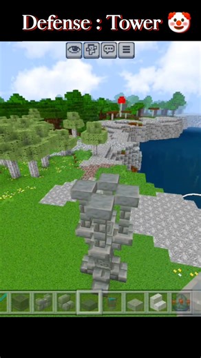 Defense Tower Build In Minecraft!! #minecraft #shorts #minecrafthacks