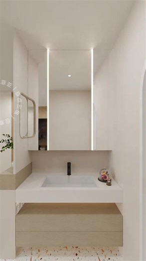 Smart Bathroom Dry Area Design with Maximum Storage 🪞✨ A sleek custom solution that keeps everything organized and stylish | Decoration Courses