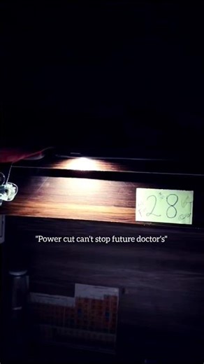 Due to some reason there is a power cut in library , students there studing with there flash #neet