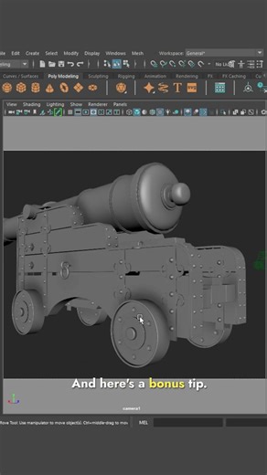 The Fastest Way to Switch Cameras in Maya #mayatutorial #modelingtips #shorts