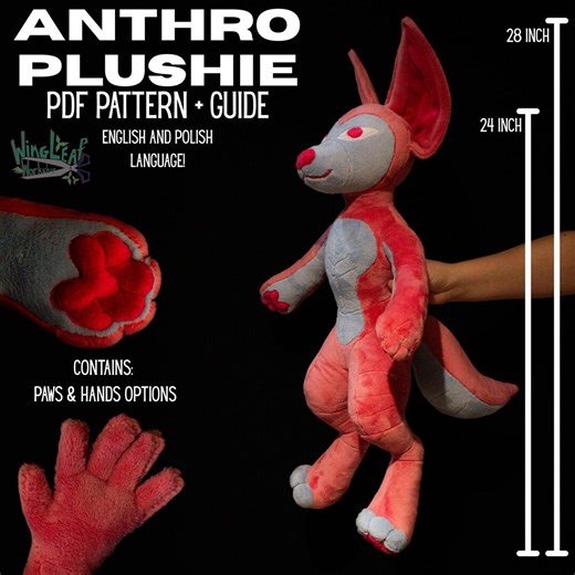 Anthro Plushie - PDF Pattern   Guide (digital Download) | Canine / Wolf / Dog - Etsy
