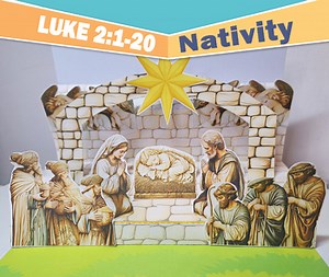 DIY paper Nativity scene for Sunday school
