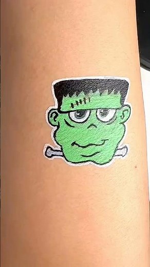 🧟 Drawing a Cute Frankenstein Patch ✨ | Easy Halloween Art #Frankenstein #HalloweenArt #PatchArt