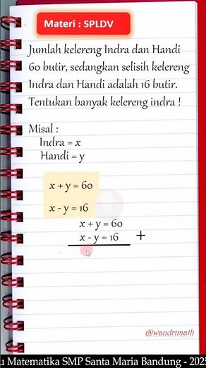 cara cepat soal spldv #matematika #spldv #maths #shortsmaths