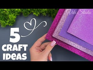 5 IDEAS Easy Flowers EVA Foam Sheet Flowers DIY Tutorial Crafts