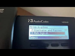 AudioCodes 420HD - Web Sign-In Works