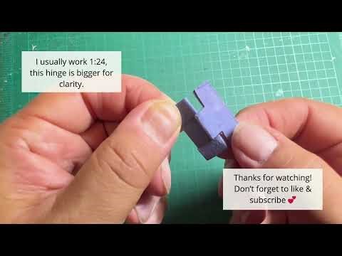 How to make Miniature Paper Hinges