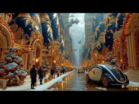 Dreamy Futuristic Christmas City 🎄❄️ | 4K Winter Utopia for Relaxation & Inspiration
