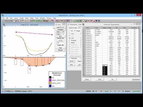 ModelVision constrained gravity inversion of a sedimentary basin
