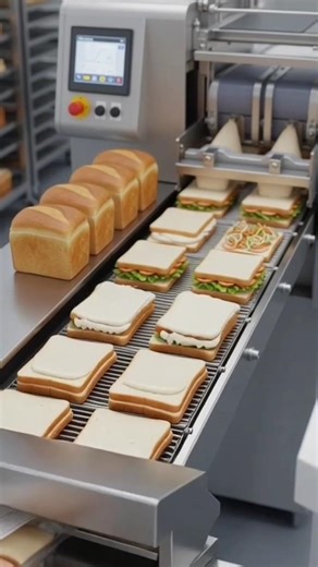 Bread Sandwich Factory Process 😱 | 1 Lakh Sandwich Per Day#food #factory #sandwich #bread #shorts