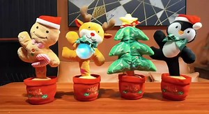 Watch Christmas Tree Talking Dancing Singing Electronic Plush Toy on Amazon Live