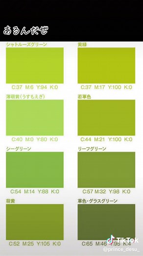 緑の色の種類と特徴
