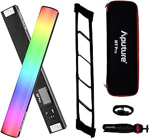 Aputure MT Pro Pixel-Mappable RGBWW Mini Tube LED 7.5W, 2,000K to 10,000K,614 lux @ 0.5m (6500K) with Grid