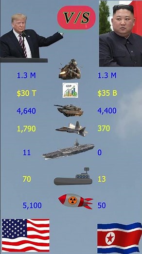🇺🇸 USA vs 🇰🇵 North Korea 2025 | Nuclear Power & Military Strength Comparison ☢️